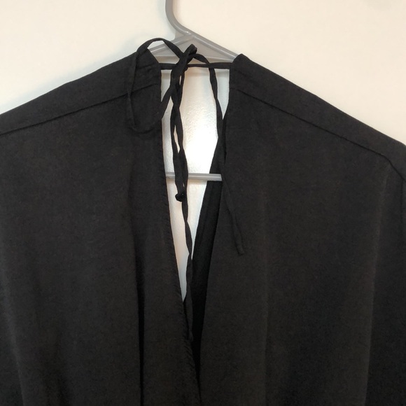 Faux-wrap satin black crop top 3 for $15 - Picture 2 of 4